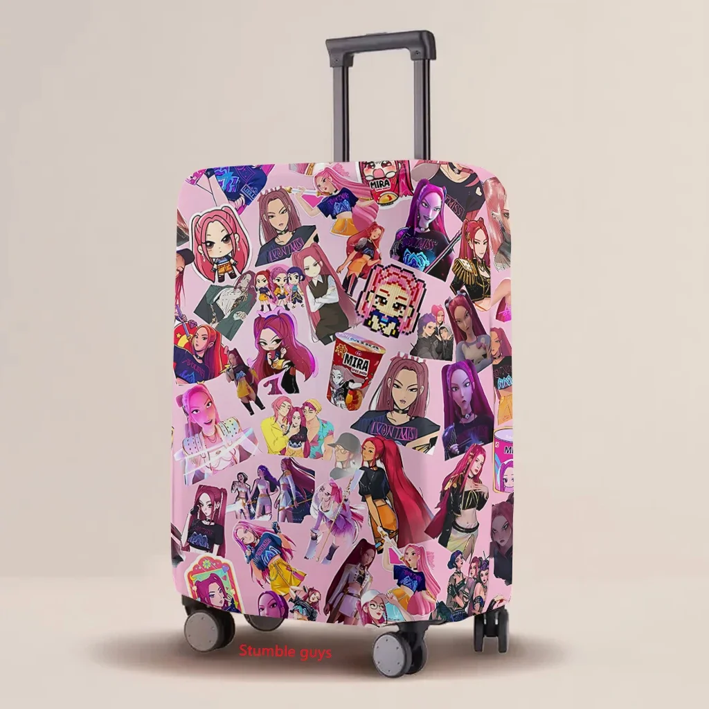 

Cartoon Luggage Protective Cover Kpop Demon Hunters Fashion Wear-Resistant Elastic Suitcase Cover​