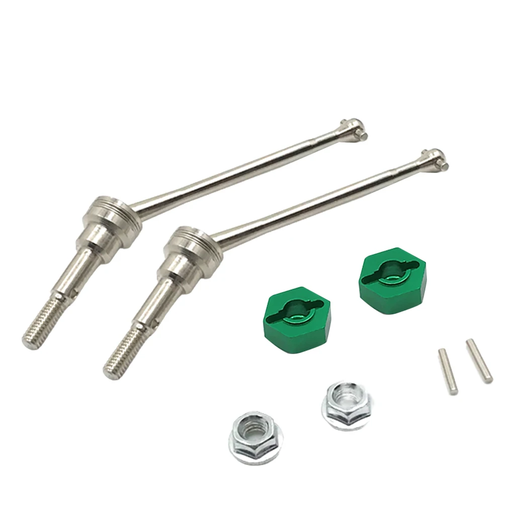 Acoplador do eixo de transmissão dianteiro 1:12 substituição de modificação de peça de carro de controle remoto para Wltoys 12423 12427 12428 vermelho