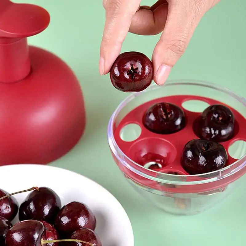 ●Cherry Pitter Tool Pitting Tool, 4Holes Dates Core Upgrade Cherries Stoner Cherry Core Remover Fruit Seed Remover For Household