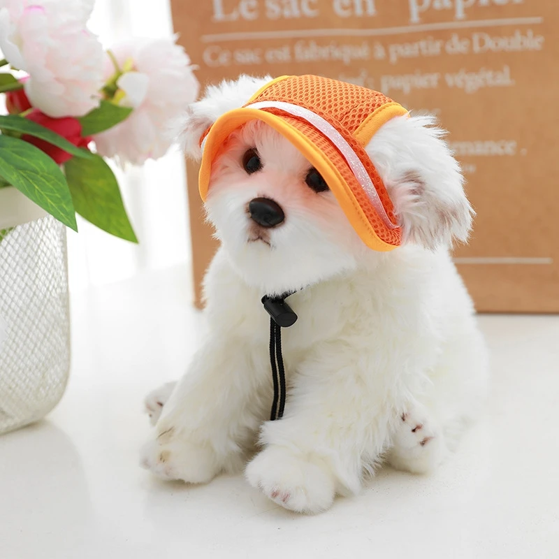 Bucket Hat with Ear Holes for Dogs, Sunproof Baseball for Medium Small Dogs, Summer Dog Sun Hat, Outdoor Sunshade, Hiking Hat