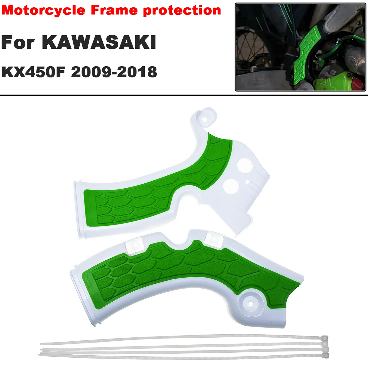 

Motorcycle Accessories Frame Guard Protection Cover Pit Bike Plastic X-Grips Protective Shell For KAWASAKI KX450F 2009-2018