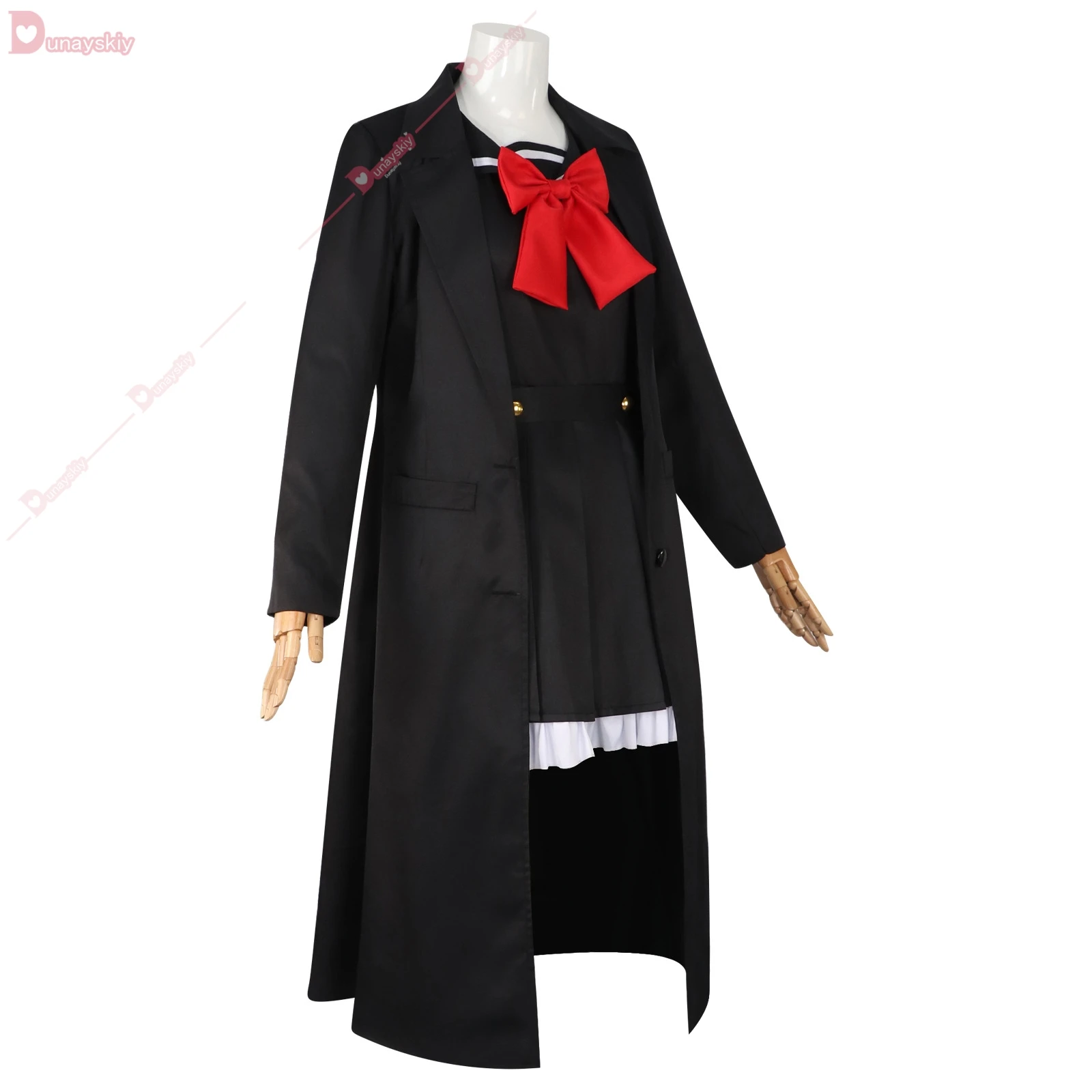 Anime Game Blue Archive Smiling Professor Cosplay Costume Wig Black JK Uniform Coat Skirt Shoes Woman Lovely Kawaii Party Suit