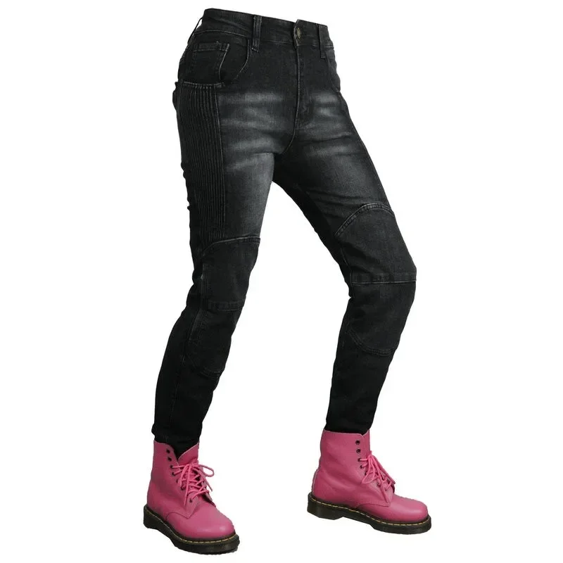 

Volero Motorcycle Wear-Resistant Riding Pants High Elasticity Motocross Protection Jeans Female Knight Slim Casual Trousers