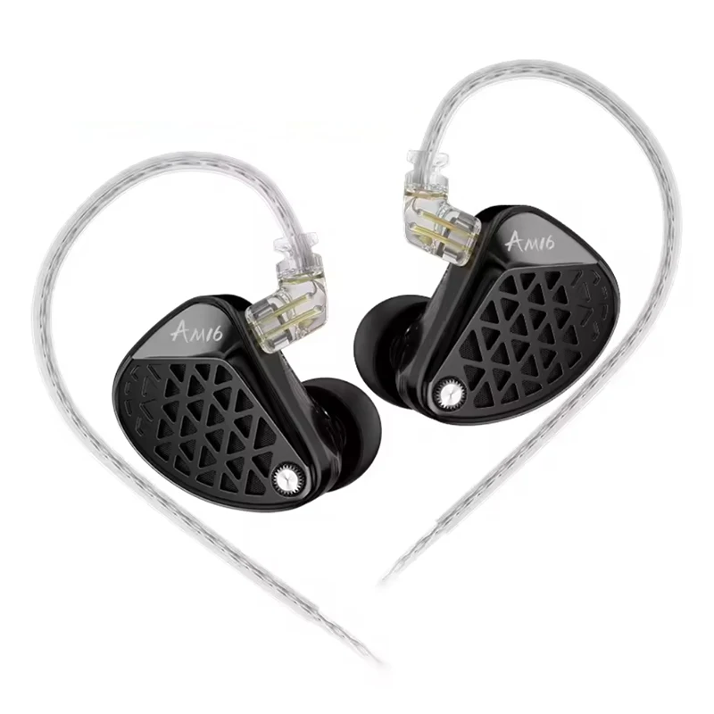 

AM16 Wired In-ear Headphones 16ba Armature Balanced High-fidelity Low-monitoring Earphones with Cancellation Gaming Earbuds