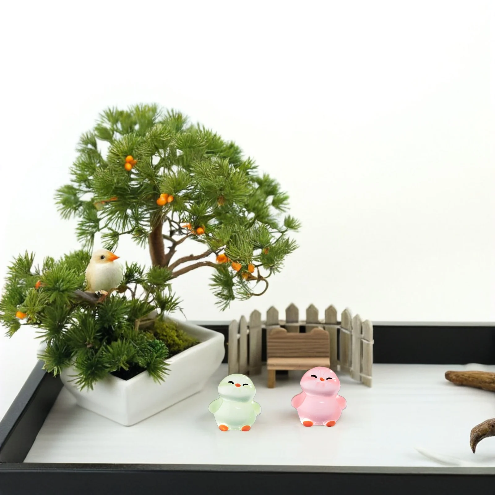 

15 PCS Penguin Micro Landscape Decors Fairy Garden Miniatures Glow The Dark Figures Trinkets Accessories Resin Ornaments