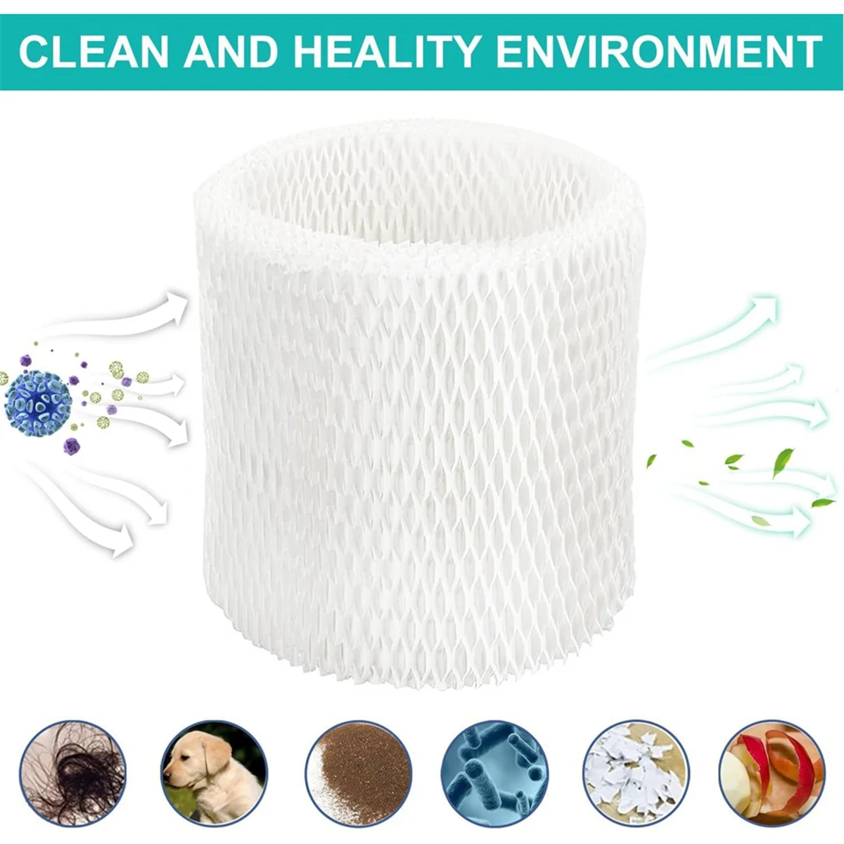 Filtre de remplacement pour humidificateur, 5 pièces, pour auvent, chevet et pépinière, filtre pour humidificateur d'air