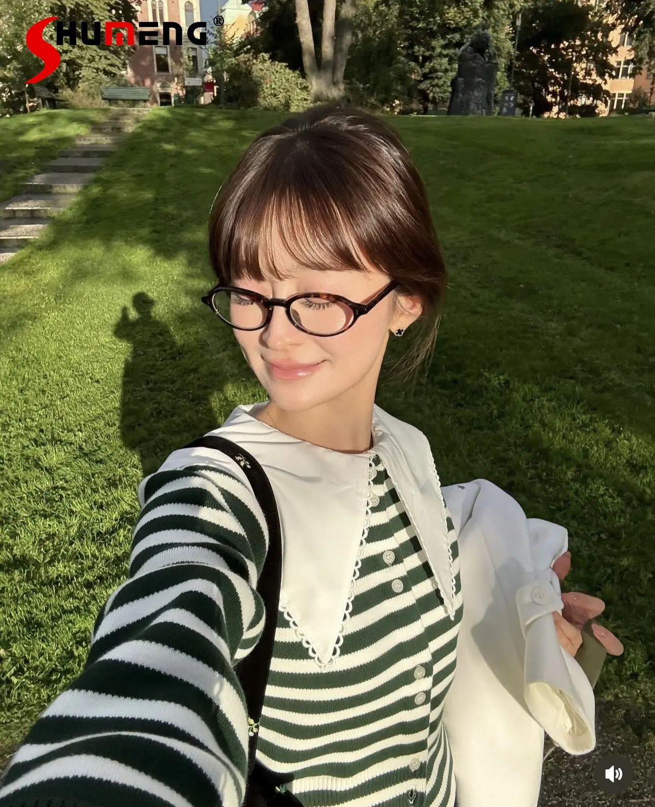 

Spring and Autumn Sweet Striped Sweater for Women Japan Style Fashion Casual Knit Cardigan Lady Daily Casual Knitted Jacket 2025