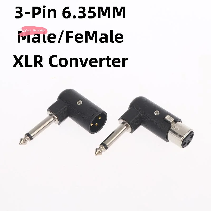 Y-1/2-teiliger XLR-Stecker (männlich/weiblich) auf 6,35-mm-Stecker-Adapter, 3-polige symmetrische Audio-Schnittstelle für Mikrofone, Lautsprecher, Audio-Schnittstellen