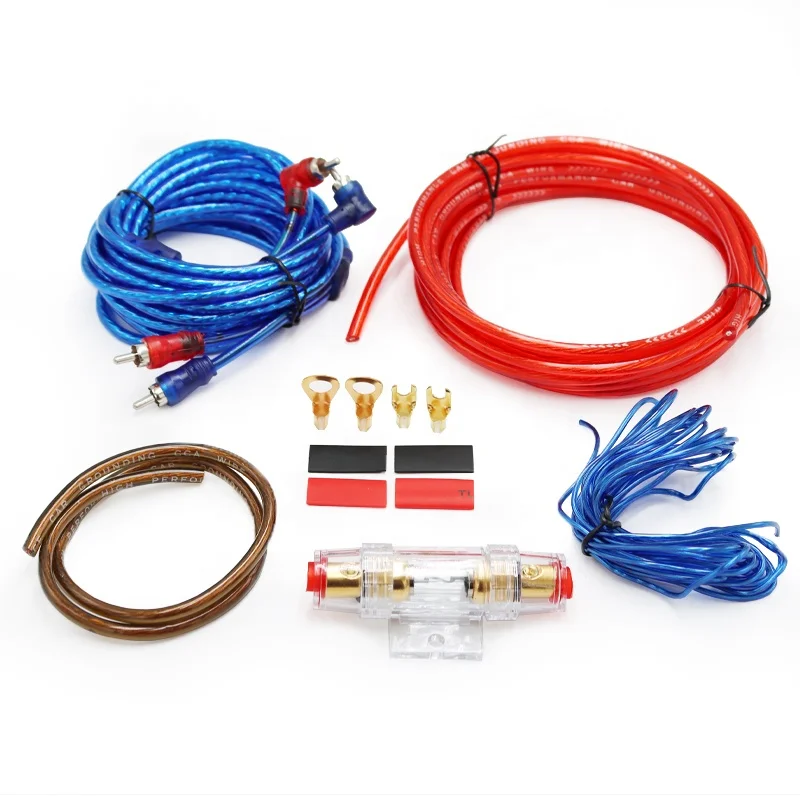 AGU-60A Glass Fuse Tube 10x38mm | High-Capacity Copper Car Audio Fuse with Cable | Transparent Aircraft Base for Power Amplifier