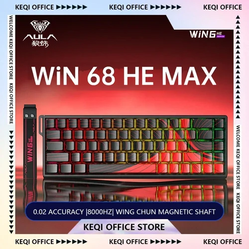 Imagen 1 del producto Aula Win60 Win68 He teclados con interruptor magnético 8k Rgb teclado mecánico para jugar con cable intercambiable en caliente personalizar PC Esports regalos