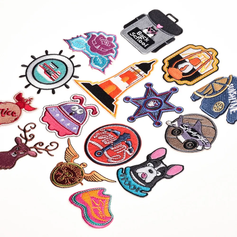 Cartoon Lighthouse Steering Wheel Embroidery Patch Badge Iron on Patches DIY T-shirt Backpack Hat Sticker Sewing Applique Decor - Detail 1
