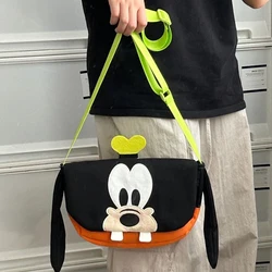 Disney Messenger Bag Kawaii Cute Anime Mickey Goofy Large Capacity Student Portable Shoulder Bag Snack Storage Girl Festive Gift