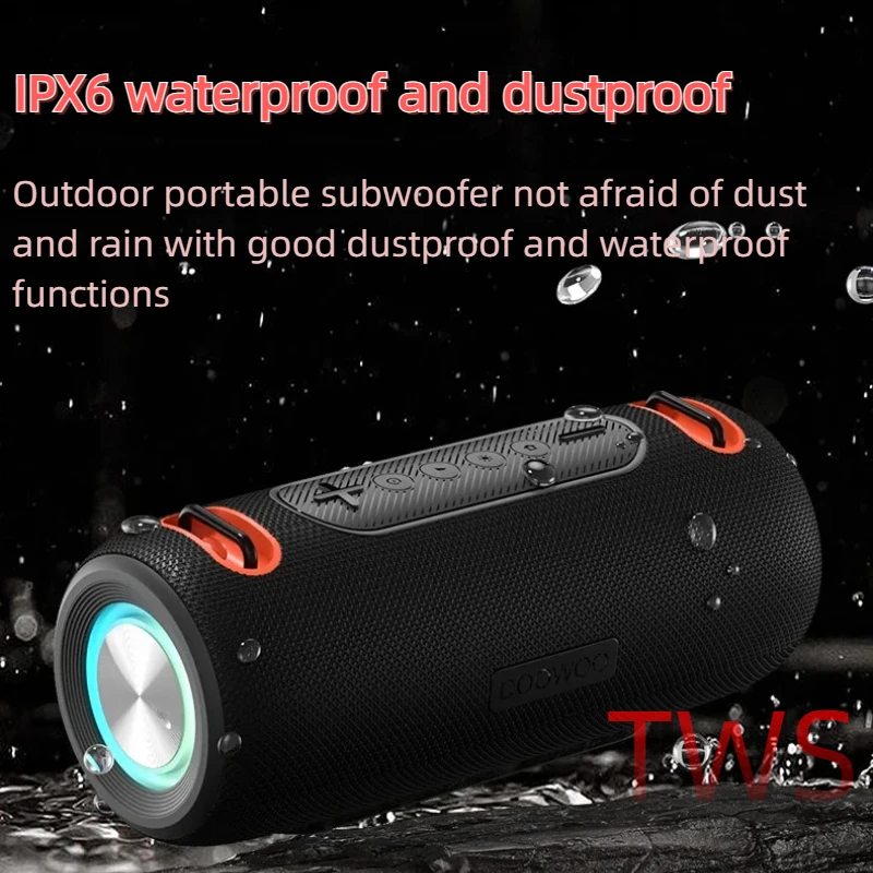 

30W high-power high-quality stereo wireless subwoofer portable Bluetooth IPX6 waterproof outdoor TF card AUX music playerspeaker