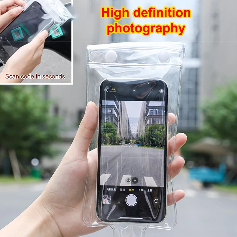 5PCS Transparent Waterproof Phone Protectors Pouch Covers Rainproof Phone Case Touchable Screen For Cycling Motorcycle Bicycle