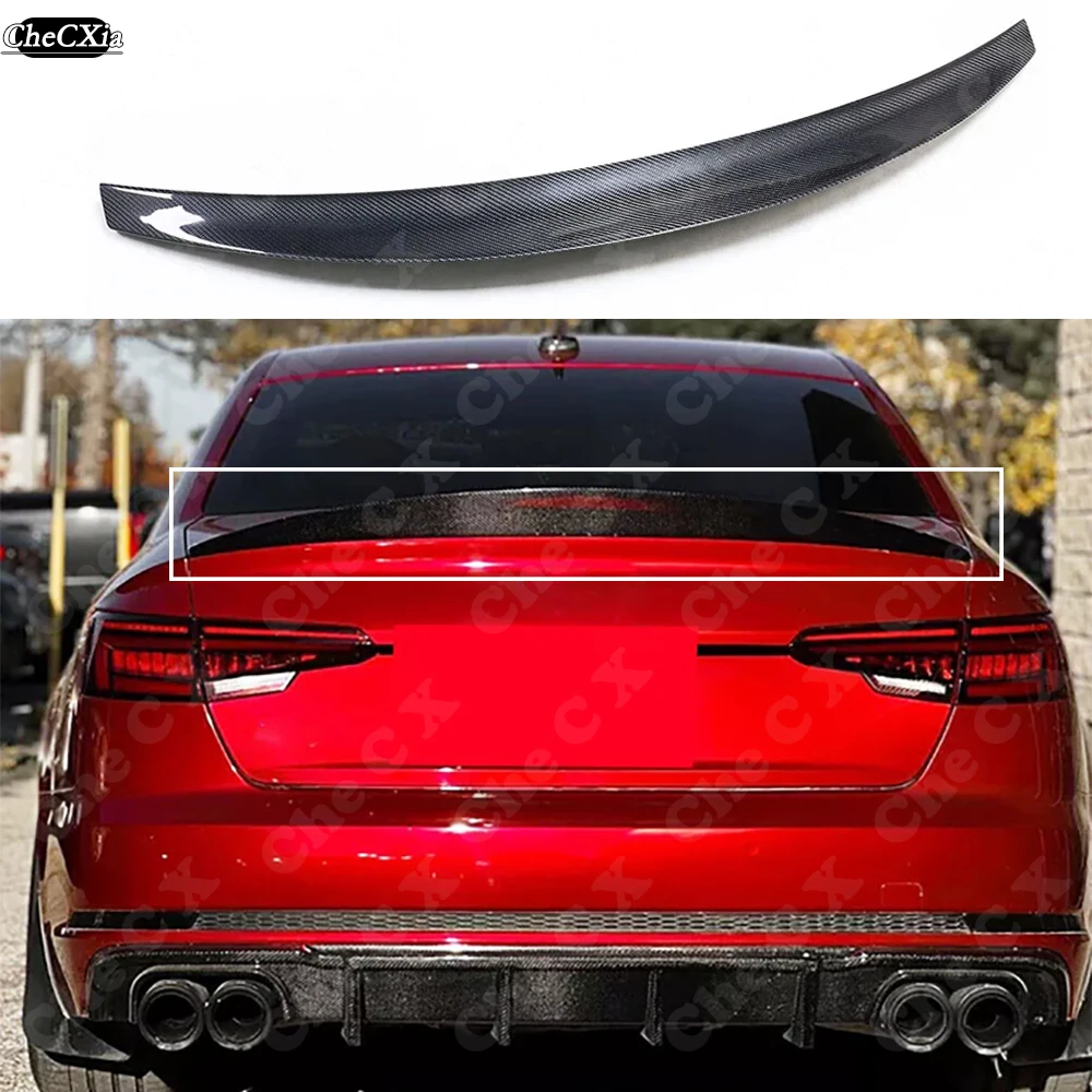 

For Audi A4 S4 RS4 B9 B9.5 4 Door Sedan 2016-2024 Hk Style High Quality Carbon Fiber Rear Wing Roof Rear Box Decorated Spoiler ﻿