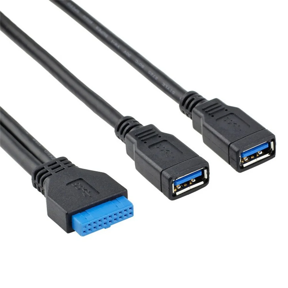 porty USB 3.0 żeńskie do płyty głównej 20-pinowy kabel nagłówkowy do panelu przedniego 20cm