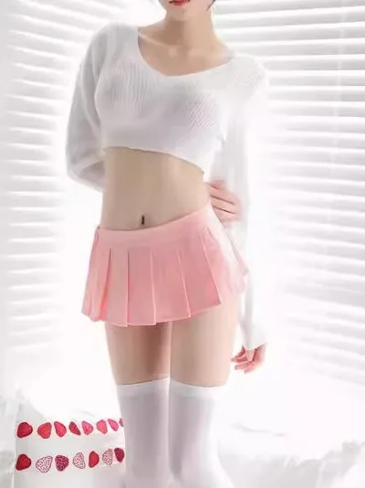 Sexy Plaid  Skirt Cute  Color School Sle Cosplay Japanese Pure Desire Women's Skirt Fre Sle Midi Plaid Skirt