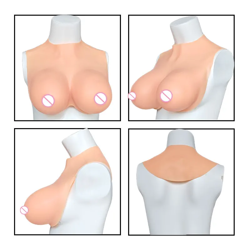 Silicone Breast Forms Plump Soft Shake Tight Fit for Transgender Crossdresser Drag Queen Cosplay - Huge Fake Boobs