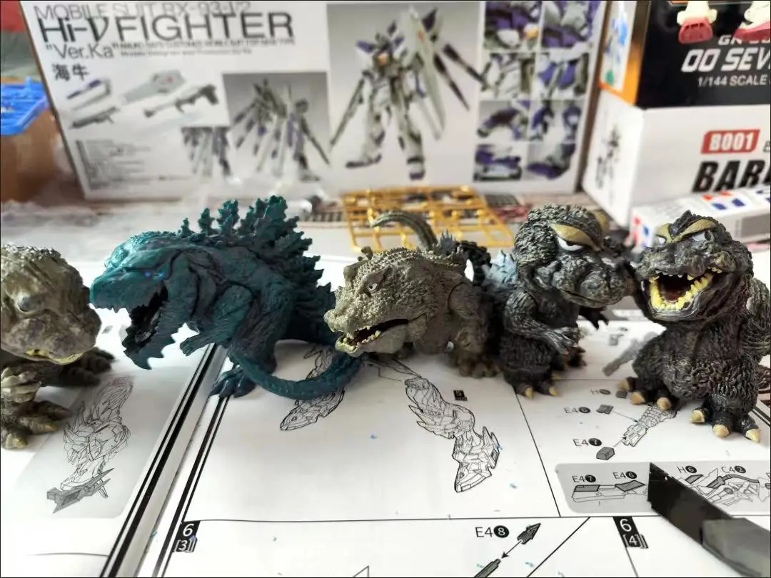 5pcs/set 5.5-7CM Godzilla Action Figure Q-version Godzilla PVC Model Desktop Decoration Collectible Dolls Toys Gift