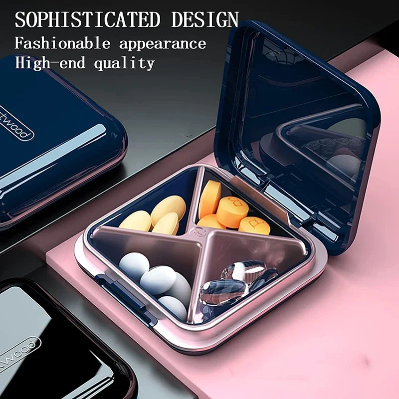 Small Pill Box Waterproof Portable Daily Tablet Pill Case Medical Kit Vitamins Container Fish Oils Storage Medicine Boxes