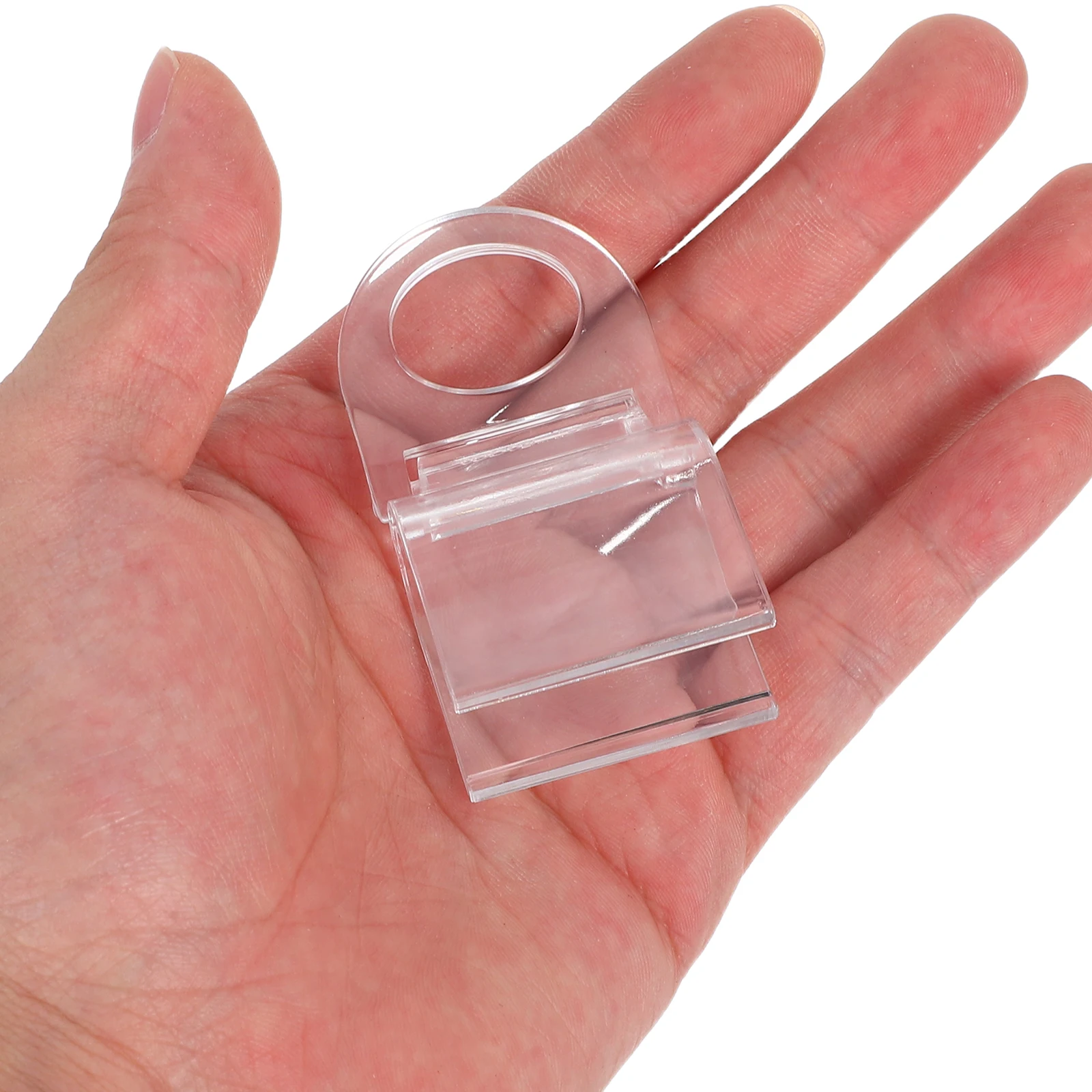

10pcs Curtain Clips Clear Acrylic U-Shaped Shade Holders Cordless Roller Blind Accessories Tool-Free Window Fasteners Bedroom