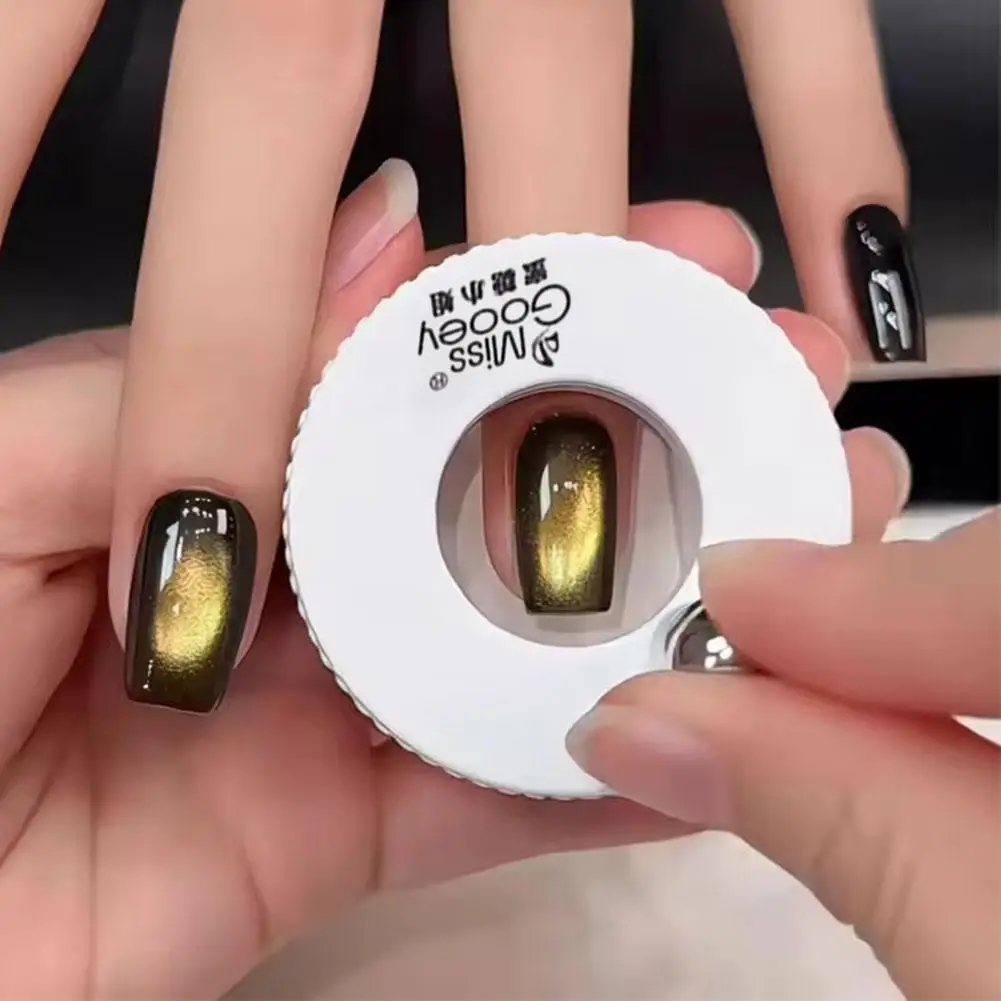 Automatic Glass Bead Cat Eye Magnet 360° Rotatable 3D Glass Bead Effect Strong Magnetic Wand for Beginner DIY Nail Polish Tool