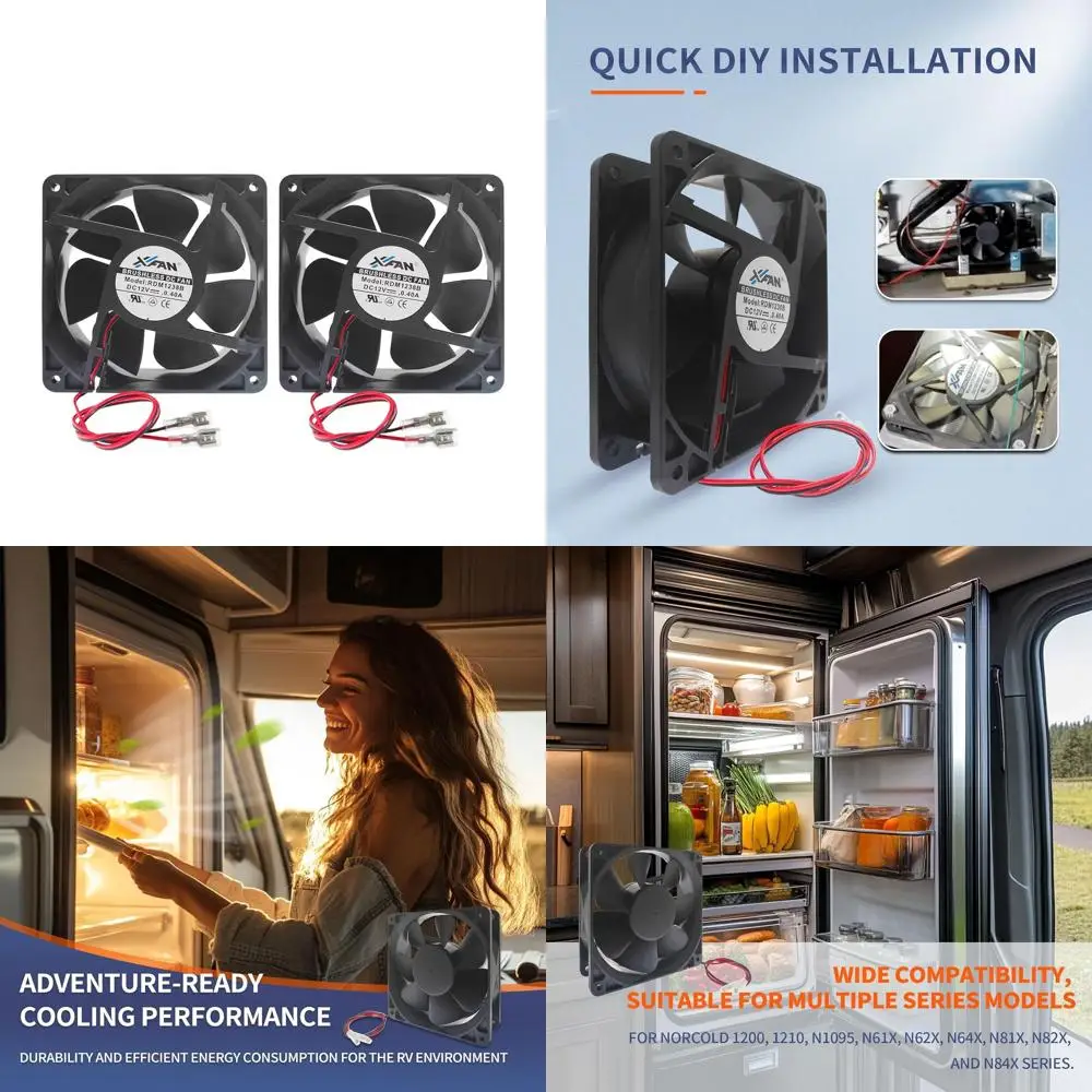 2 قطعة OEM 628685 RV مجموعة مروحة تبريد الثلاجة - بديل 12 فولت تيار مستمر لـ Norcold 1200، 1210، N1095، N61X، N62X، N64X، N81X، #1