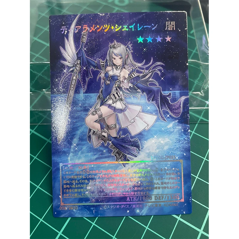 Yu-Gi-Oh! DIY Laser relief card Tearlaments Kitkallos Tearlaments Sulliek Tearlaments Rulkallos Anime Game Collection Card