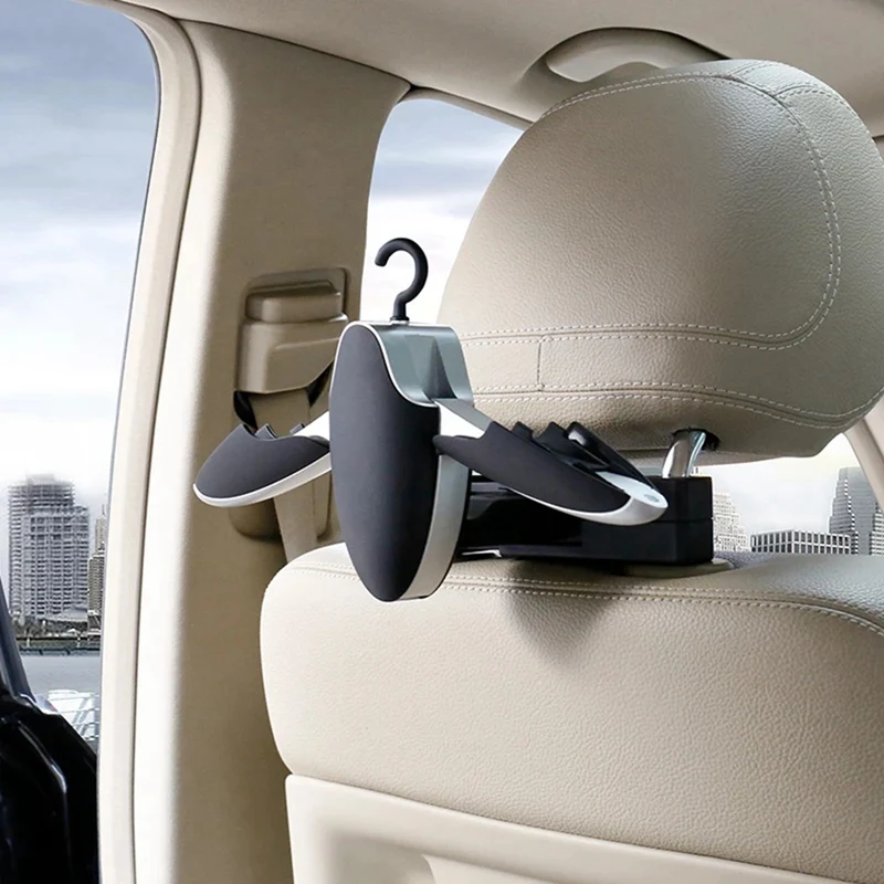 

2 Pcs Universal Car Seat Back Folding Hanger Multi-Function Coat Hanger For Jackets Suits Hooks