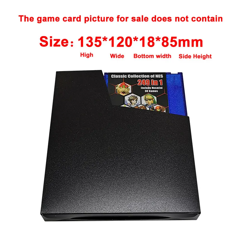 20 Package Cartridge Dust Covers For USE With Nintendo NES Game Cartridges, Dust Protection Sleeves - Black