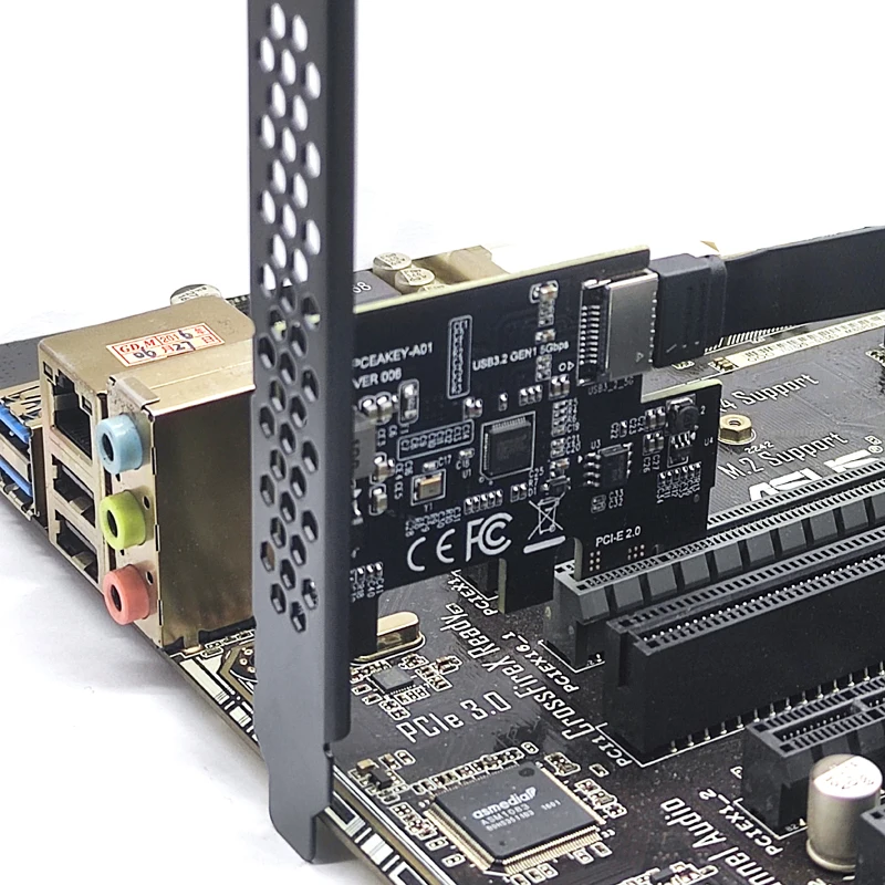 NEW Add on Card PCI Express 2.0 X1 USB 3.2 Gen1 TYPE-E Card PCIe Front Type-C Adapter Riser USB3.1 Gen1 A-KEY 5Gb Expansion Card