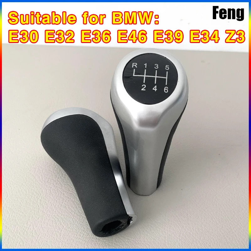 

055 Car Gear Shift Knob For BMW 6-speed 5-speed Only For E30 E32 E36 E46 E39 E34 Z3 Automobile Gear Lever Head Shifter