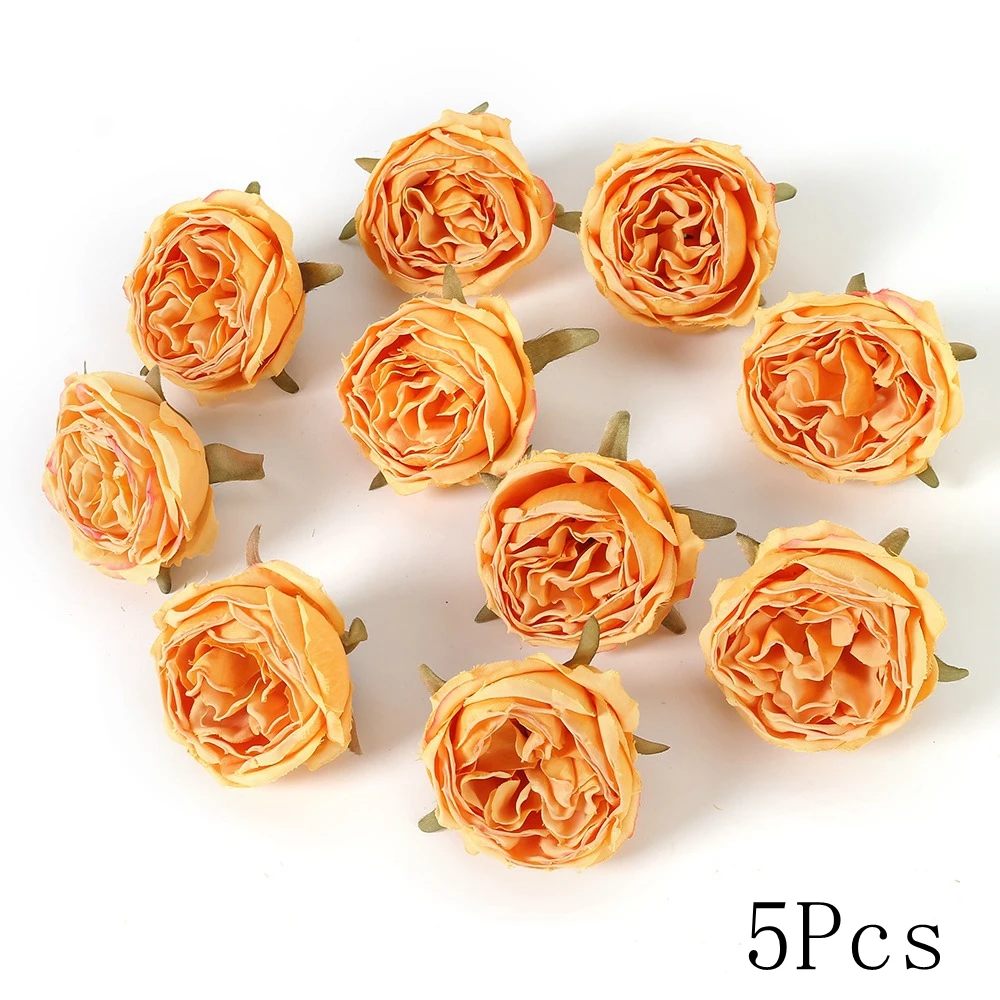 Yellow Orange Artificial Flowers Autumn Fake Flowers for Home Room Decor Garden Wedding Decoration Bouquet Wreath Gift Accessory