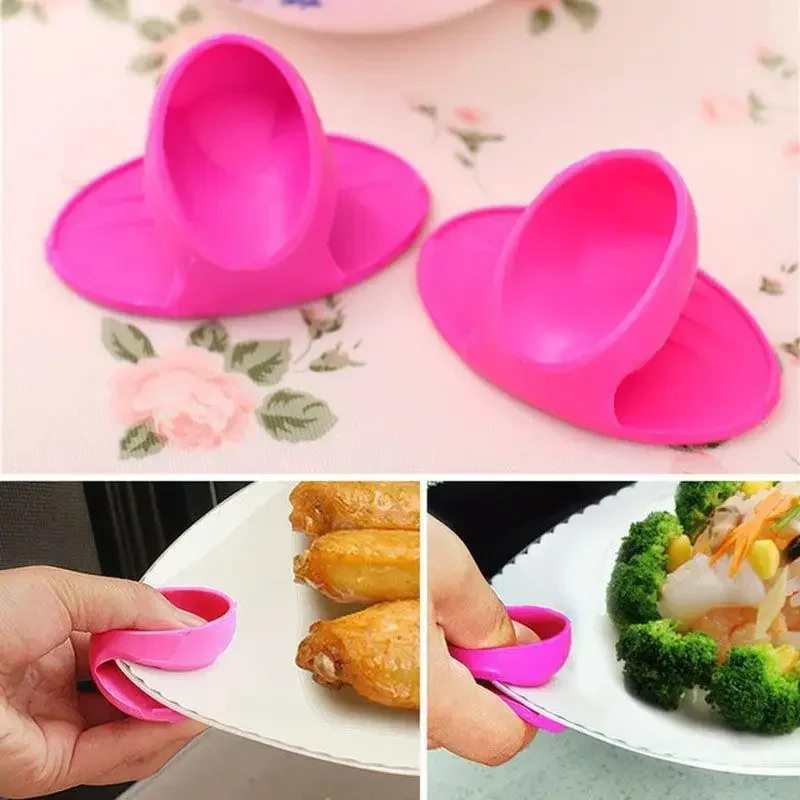 

Thicken Baking Dishes Silicone Heat Insulated Finger Glove Microwave Oven Mitts Silicone Non-slip Holder Kitchen Accessories 1pc