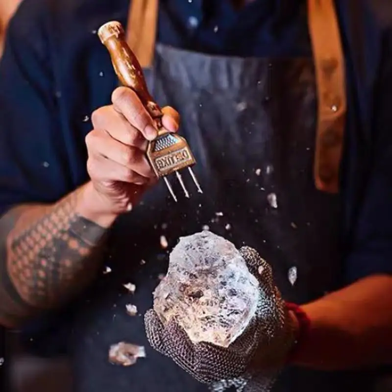 

Ice Pick - Sturdy Ice Chipper Bartender Knife Ice Knife 304 Stainless Steel Three Pronged Ice Crusher for Cocktail Bartender