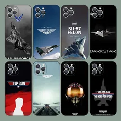 Top Gun M-Maverick Phone Case For iPhone 15,14,13,12,11,Plus,Pro Max,XS,X,XR,SE,Mini,8,7 Soft Silicone Black Cover