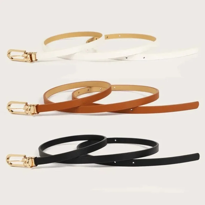 Nieuwe Fijne Riem Dames Riem Student Lederen Decoratie Designer Riemen Vrouwen Hoge Kwaliteit Luxe Riem 3Pcs