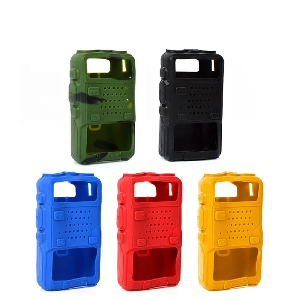 Silicone Rubber Cover Bumper UV-5R Case For Two Way Radio F8+ UV 5R UV-5RE DM-5R Walkie Talkie uv5r Accessories