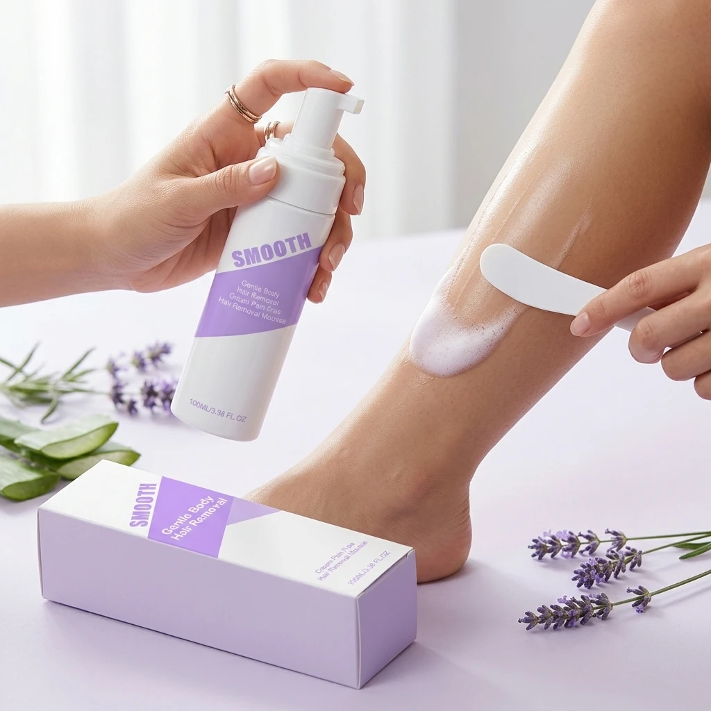 Hair Removal Mousse For Underarm Body Leg Sensitive Skin Fast-Acting Gentle Depilatory Soothing Painless Hair Removal Cream Set