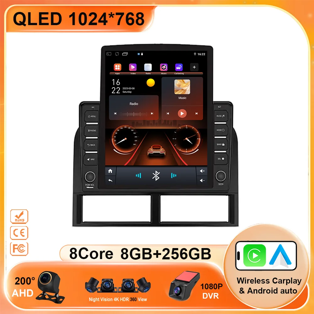 9.7 Car Radio Android 15 For Jeep Grand Cherokee II WJ 1998 - 2004 Multimedia Video Player Navigation stereo GPS No 2din