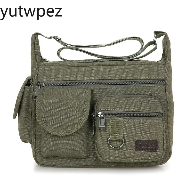 Outdoor Hiking Sports Running Men Canvas Shoulder Bag Travel Handbags Multifunction Messenger Top-handle Pack Crossbody Designer