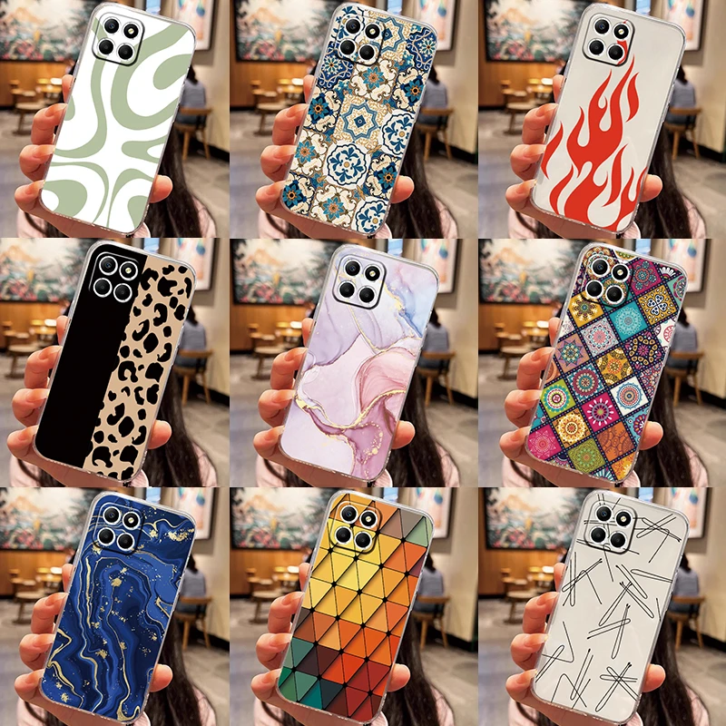 For Huawei P20 Nova 5T Honor 20 50 70 90 90 Lite  200 200 Pro 200 Lite X7 X7b X5 Plus Play 40C Silicone Speckle Phone Clear Case