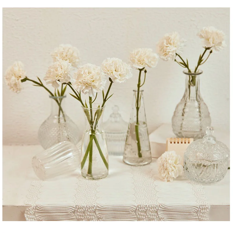 10 Stück künstliche Blumen mit kurzem Zweig, Nelke, Muttertagsgeschenk, Blumenstrauß, Seidenblume, Heimdekoration, Hochzeit, Party, Nelke – Detail 9