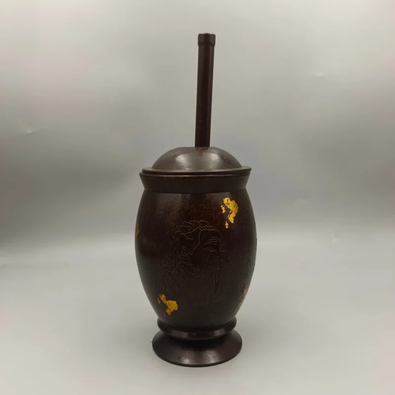 Copper , Traditional Chinese Supplies, Li Shizhen's Medicine Grinding Jar, Home Decorative Craft