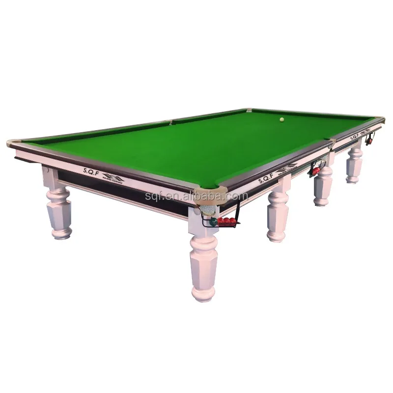 Airo S.Q.F Professional Tournament Model Pool Table Solid Wood Slat Snooker & Billiard with Steel Cushion Nylon Pockets