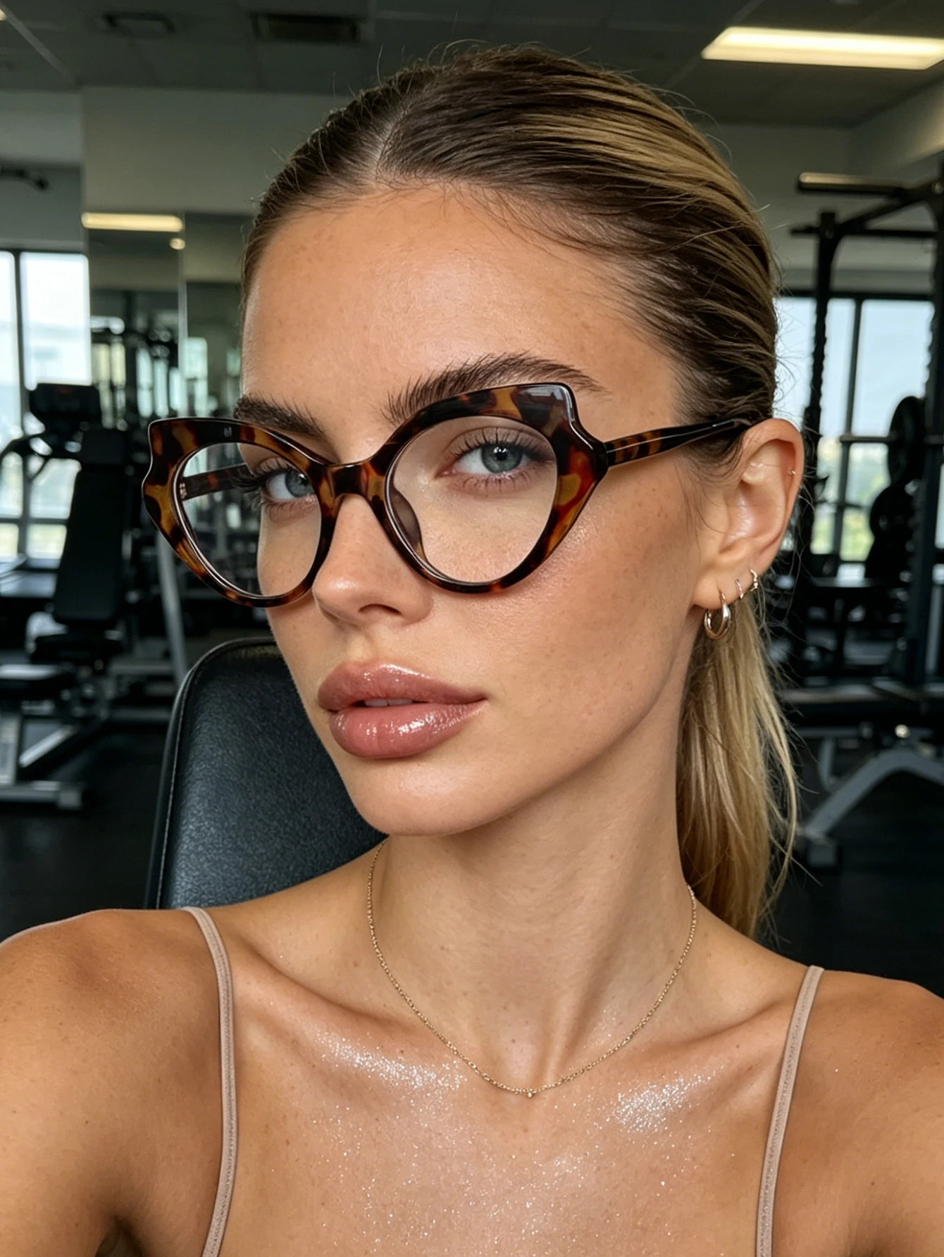 1pc Cat's Eye Fashion Glasses, with American Retro Filters, Non-Collision Design, Easy to Enhance the Texture of the Outfit