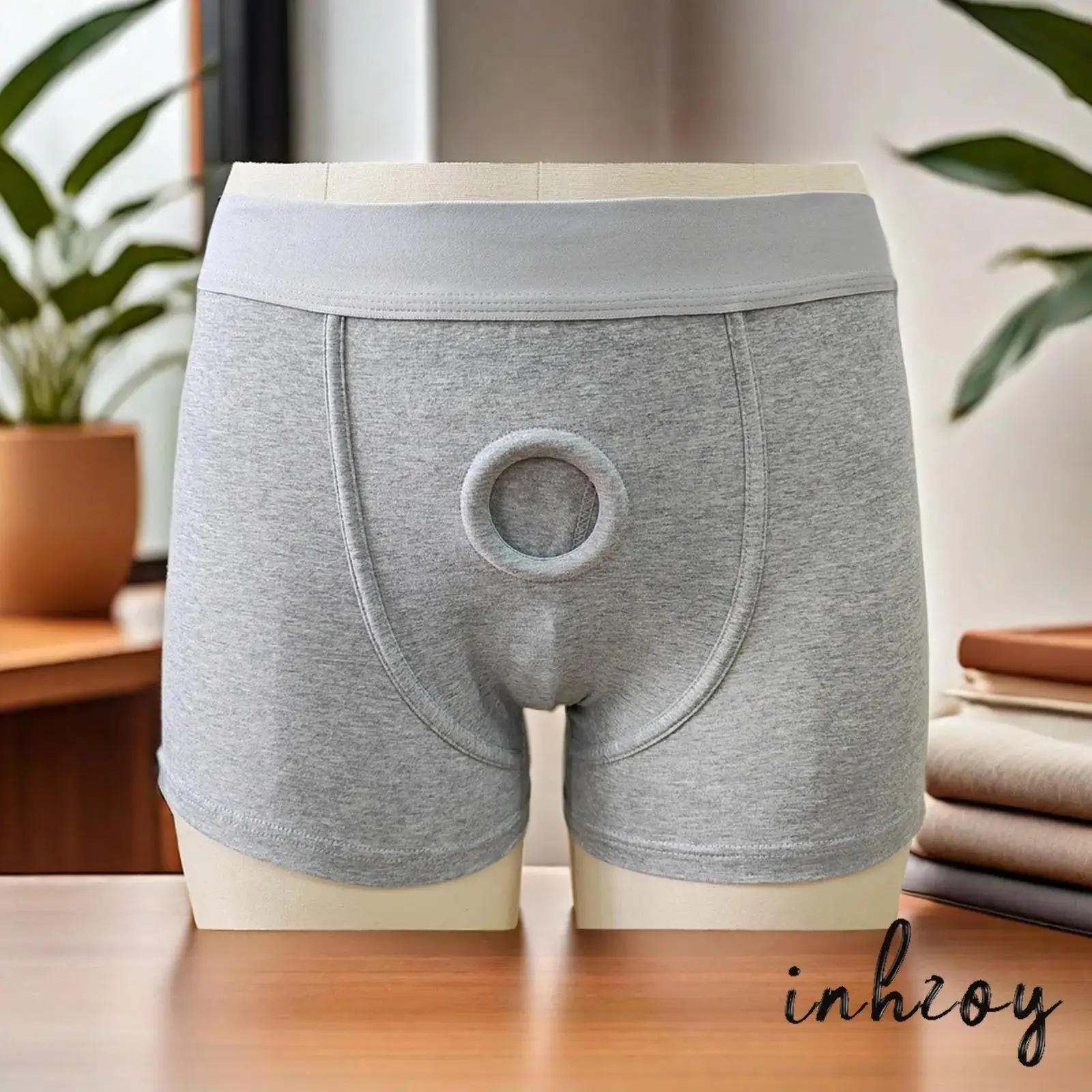 ملابس داخلية نسائية مثليه حلقة القضيب لارتداء سراويل داخلية بوكسر مفرغة بخصر مطاطي للمواعدة والذكرى السنوية الليلية