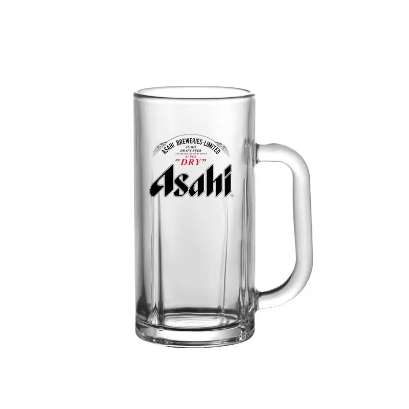 Jarra de Cerveza Asahi Grande y Gruesa de 1L, Especial para Restaurantes Japoneses, Vaso de Cerveza, Jarra de Bar, Vaso Pilsn...