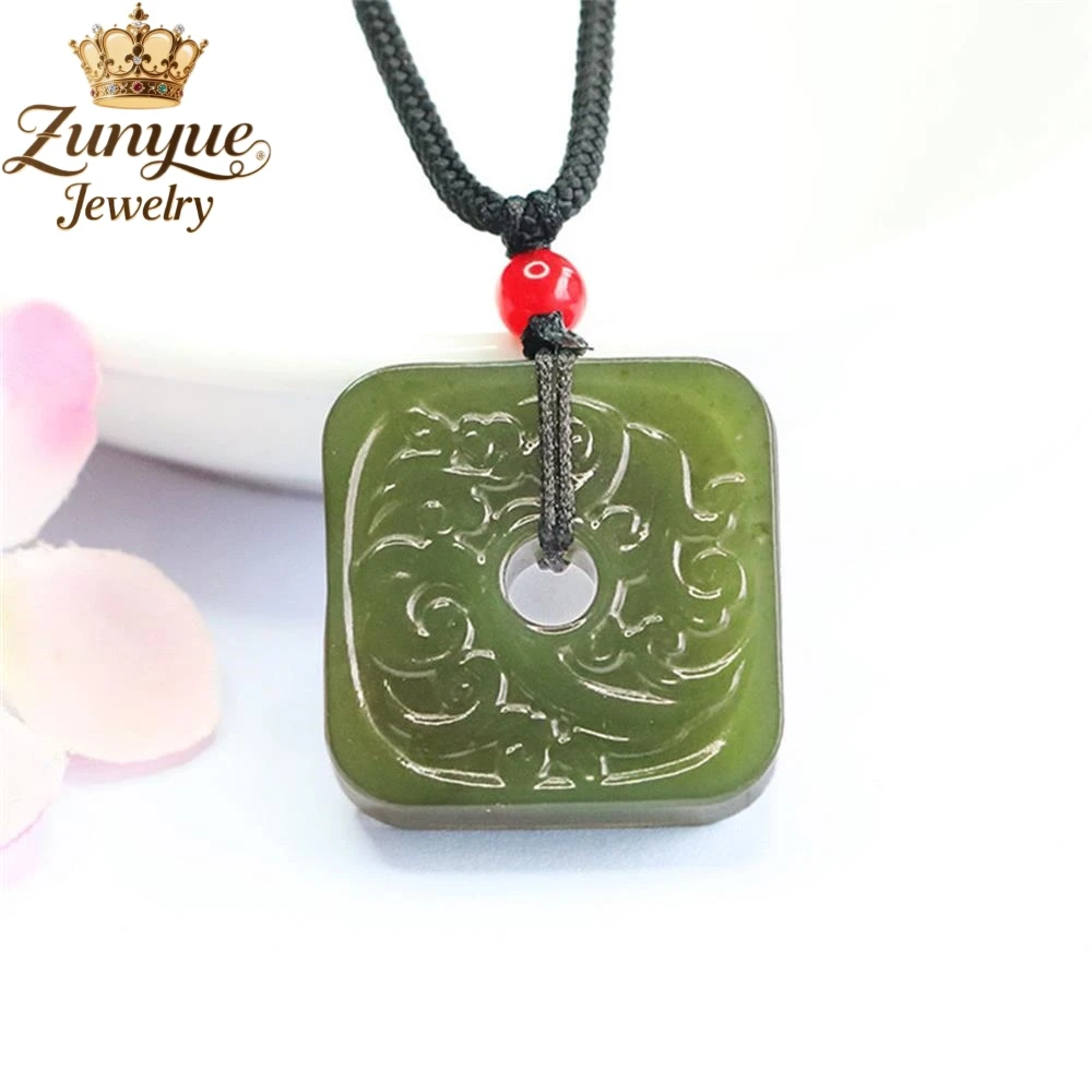 Natural Hetian Jade Carved Auspicious Clouds From All Directions Peace Pendant Luxury Quality Jewelry Fashion Jewelry Charms