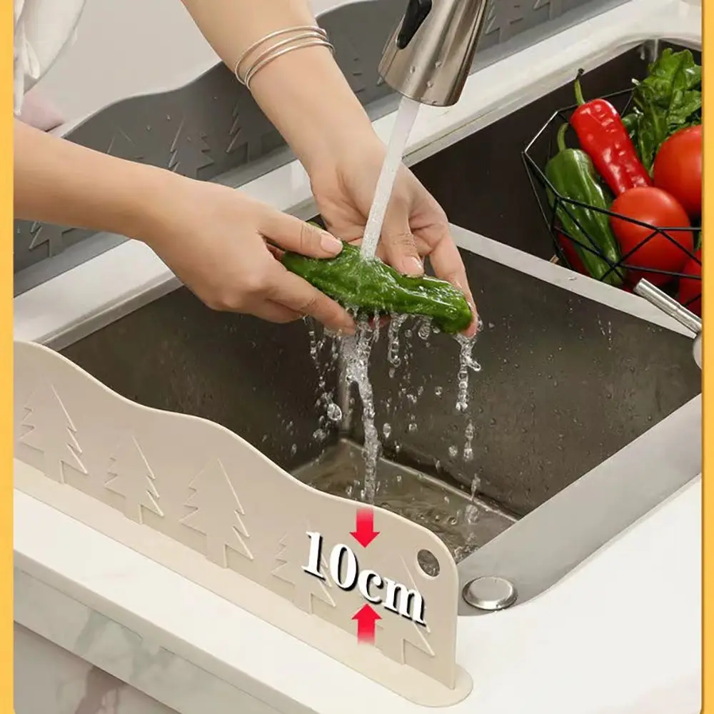 Sucker Water Splash Guard Suction Cup Fruit Vegetable Washing Tool Sink Baffle Board Reusable Home Anti-splash Board